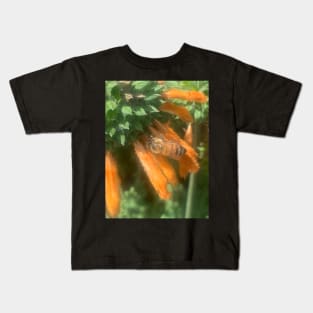 Bee On A Lion Plant Kids T-Shirt